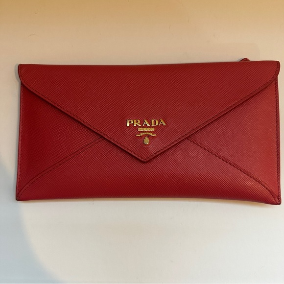 Pink Prada Saffiano Lux Leather Wallet - Picture 4 of 9